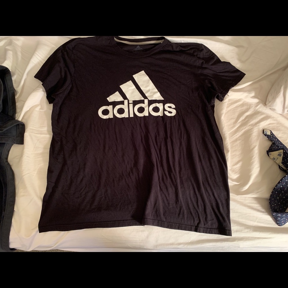 Black and White Adidas Shirt